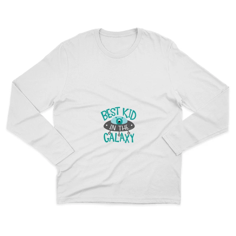 Meilleur enfant de la galaxie avec OVNI coloré Homme Manches Longues T-Shirt