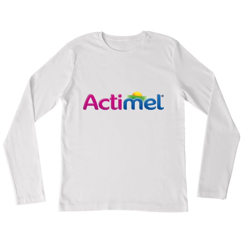 Actimel Dairy Brand Colorful Logo Design Female Long Sleeve T-Shirt