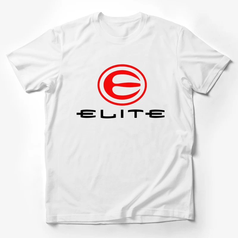 Elite Sports Brand Red and White Minimal Logo Male T-Shirt