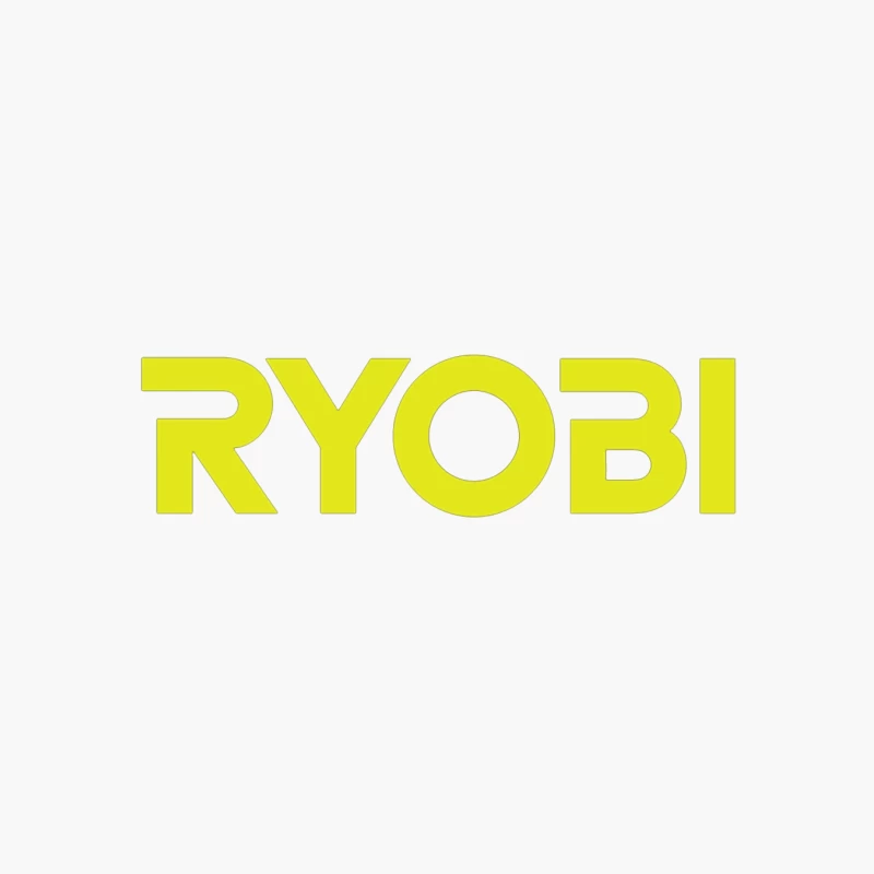 Ryobi Power Tools Brand Logo in Neon Yellow Cotton Tote Bag