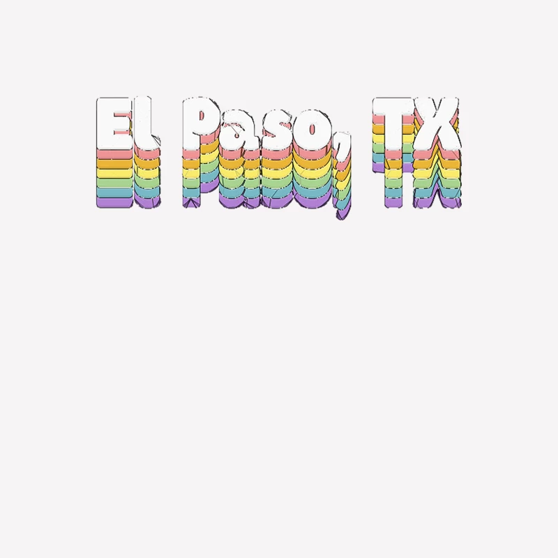 El Paso, TX  Retro Typography Design Male T-Shirt