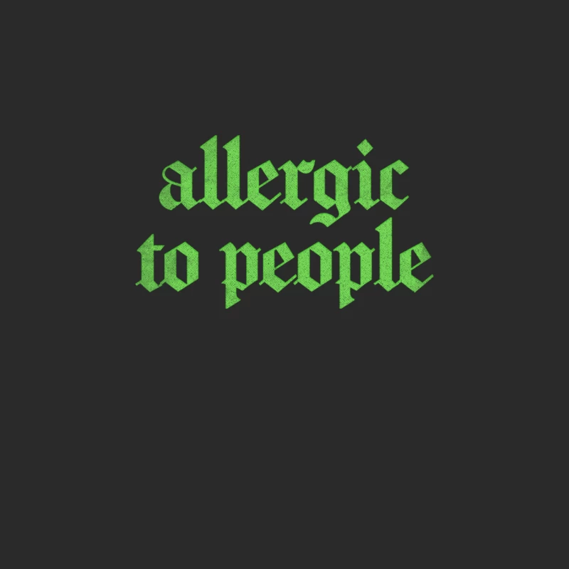Allergic To People   Retro Faded-Style Typography Apparel Baseball Cap