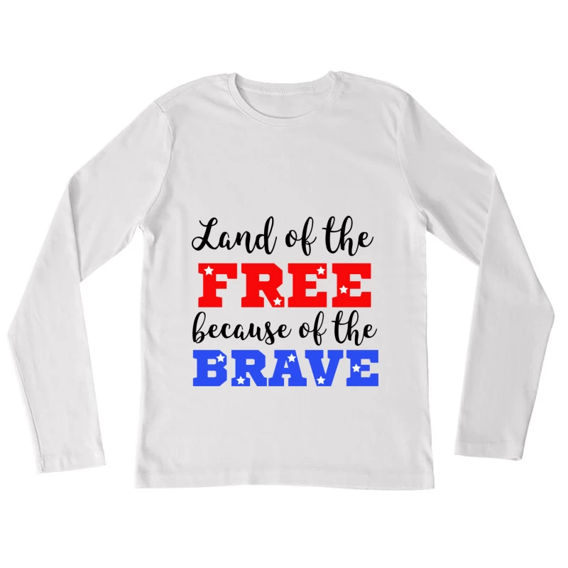 Design USA : Liberté et Courage Femme Manches Longues T-Shirt