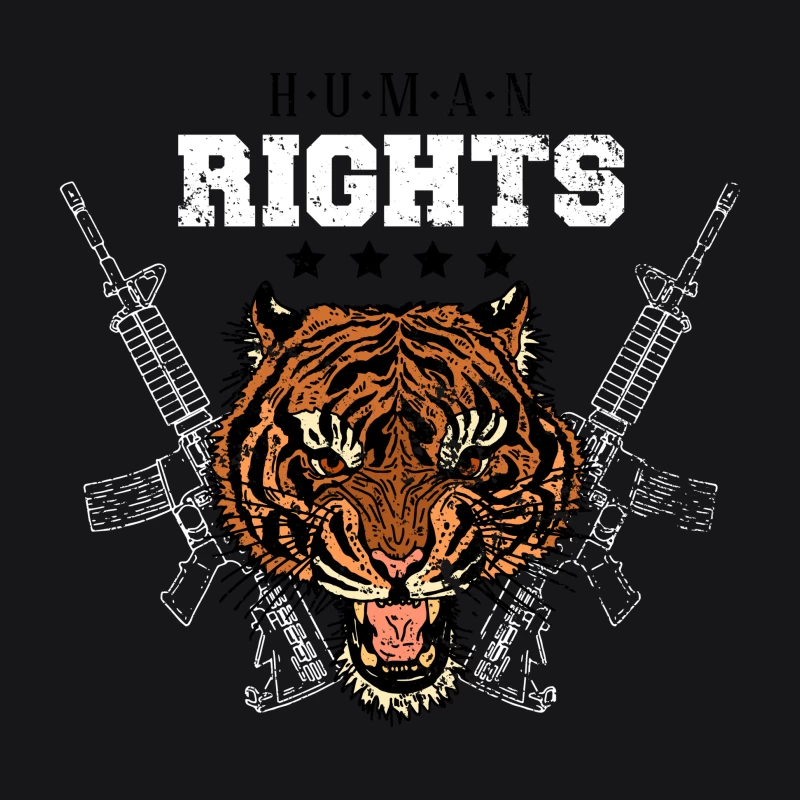 Tigre Sauvage avec Armes et Droits Femme Sweat à capuche
