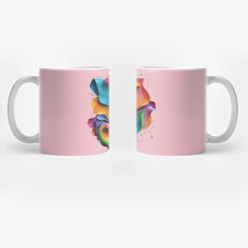 3D Colorful Abstract Typography Letter J Design Coffee Mug