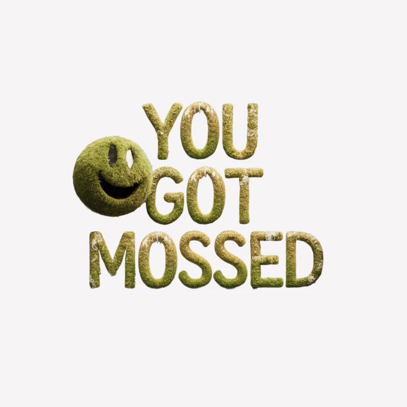Mossy Wordplay: Smiley Nature Pun Female T-Shirt