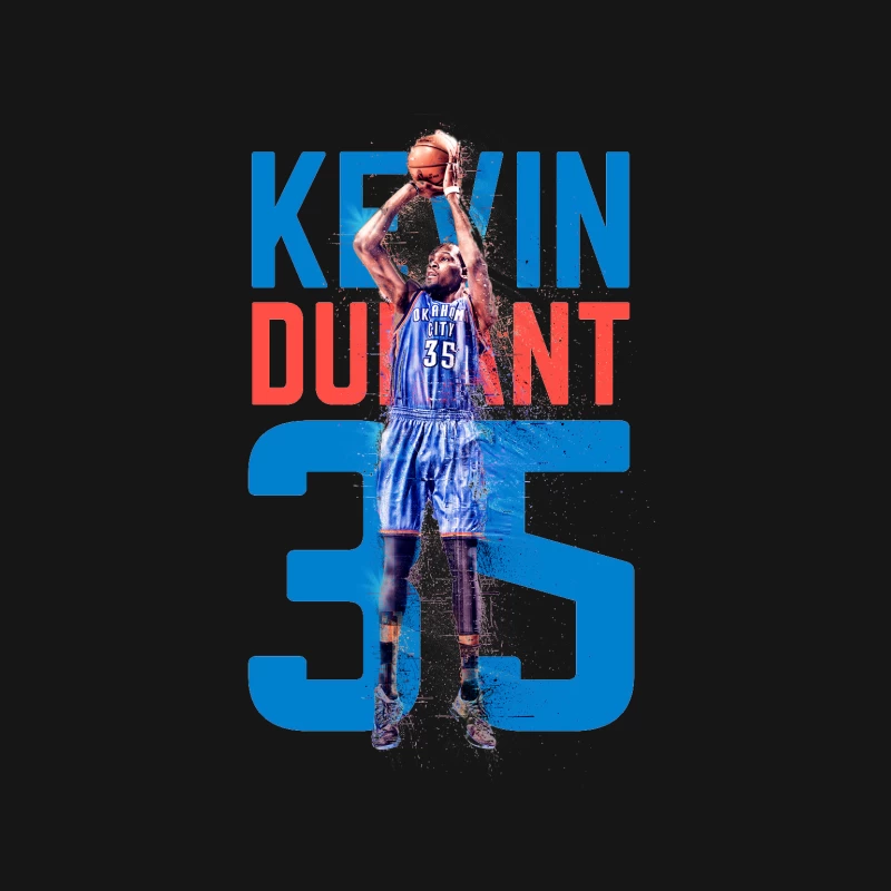 Basketball-Star Kevin Durant Sprungwurf Herren T-Shirt