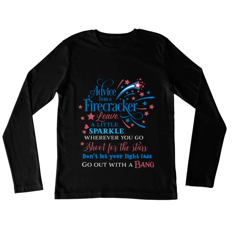 Conseils d'un pétard: Éclat, étoiles et explosion Femme Manches Longues T-Shirt