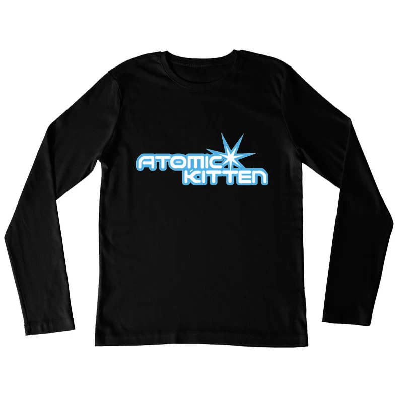 Atomic Kitten Blue Retro Logo Design Female Long Sleeve T-Shirt