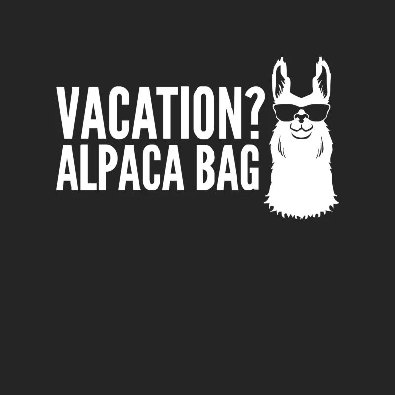 Vacation Alpaca Bag Animal Humor Funny Male Pullover Sweatshirt