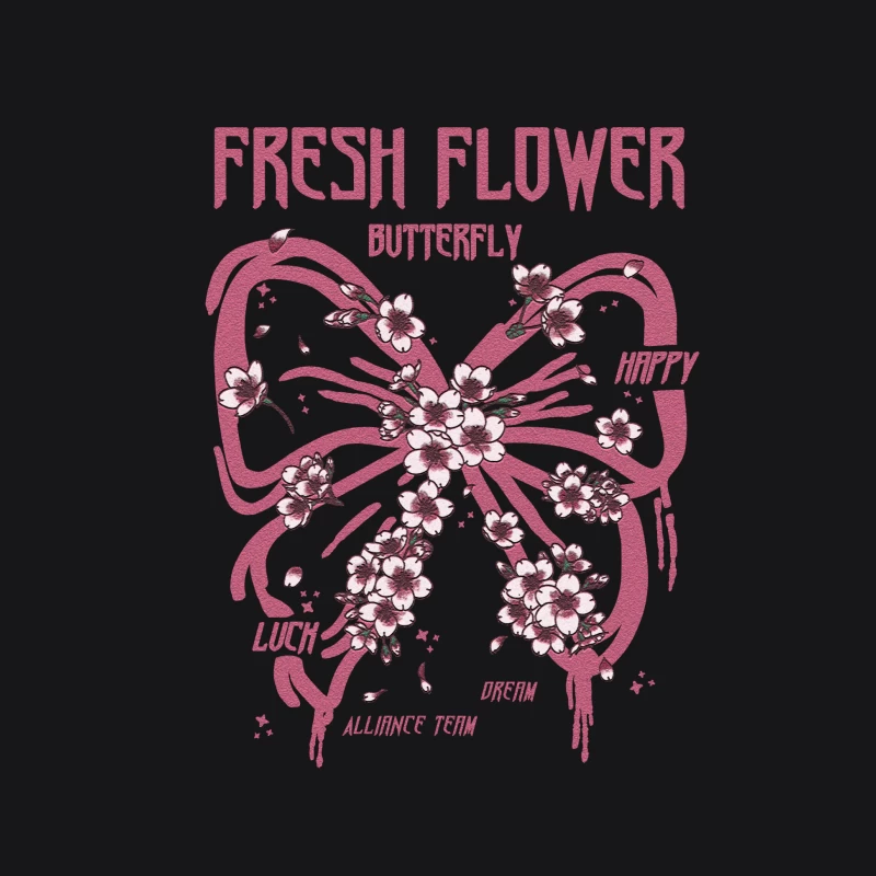 Frische Blumen Schmetterling Design Damen Pullover Hoodie