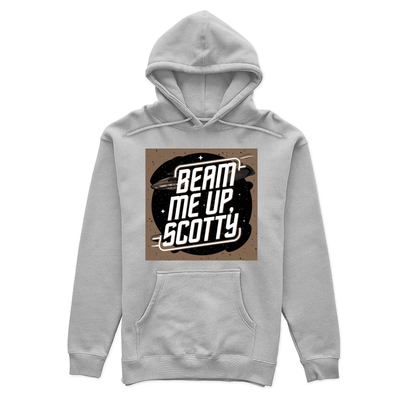 Retro Star Trek-Inspired UFO Typography Female Pullover Hoodie