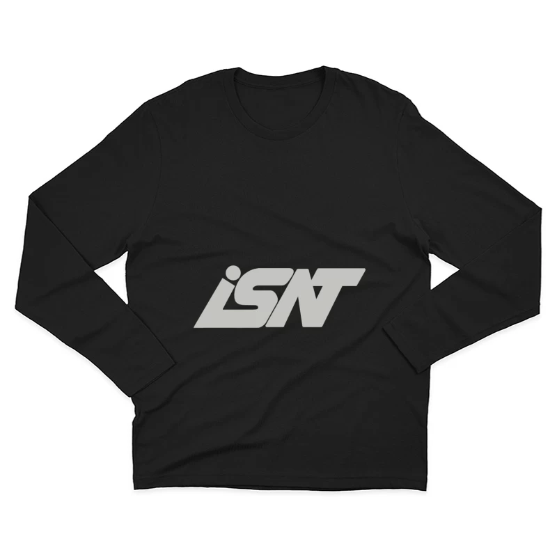 Minimalistisches ISNT-Logo Herren Langarm T-Shirt