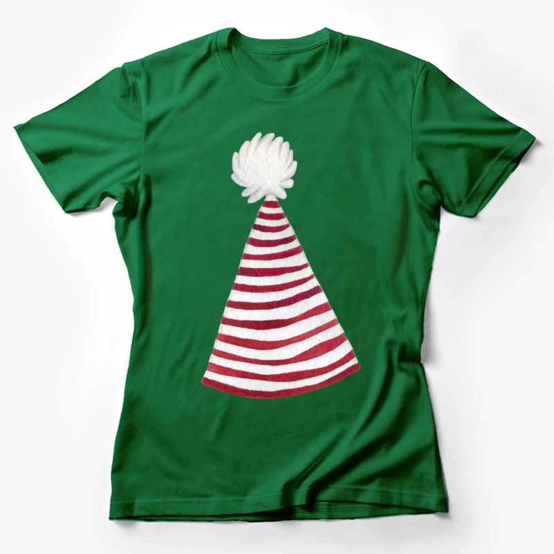 Chapeau rayé rouge et blanc Femme T-Shirt