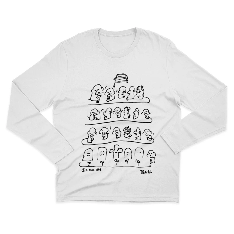 Evolution des Menschen als Schrift Herren Langarm T-Shirt