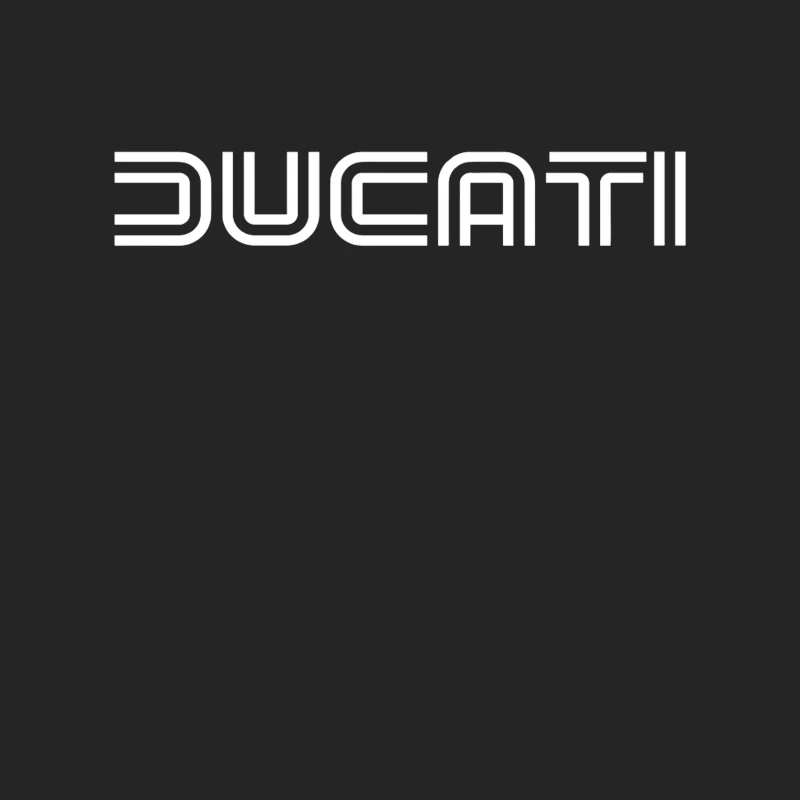 Minimalist Ducati Logo Design in White Female Pullover Sweatshirt