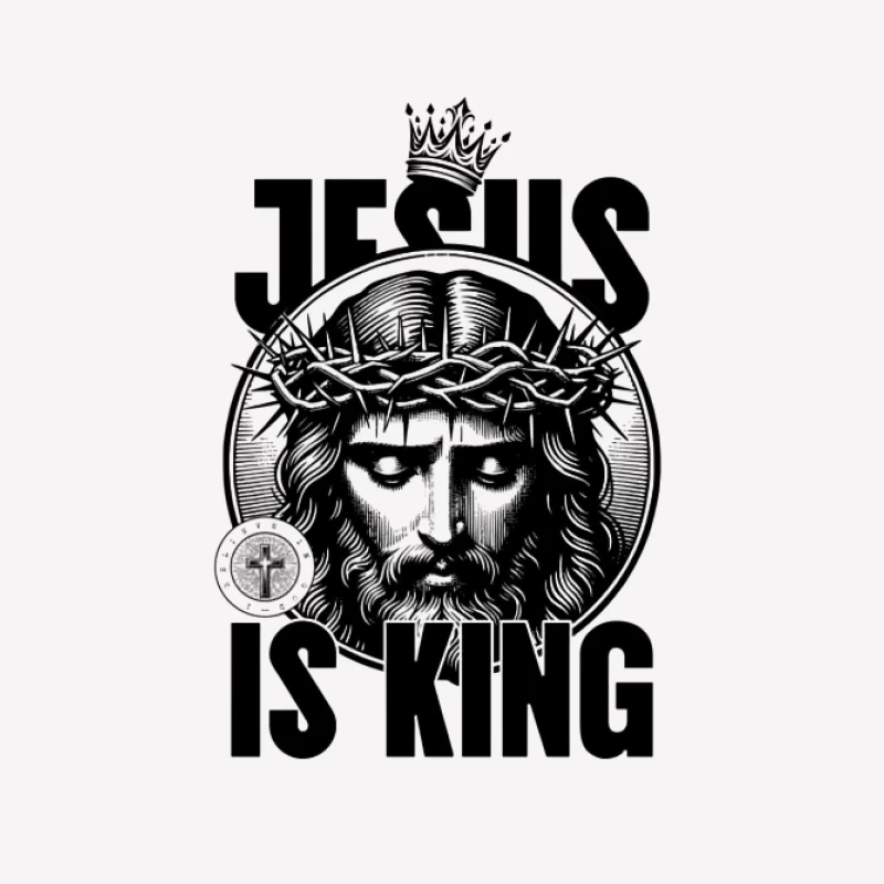 Jésus est Roi, Couronne d'épines, Art religieux Femme T-Shirt
