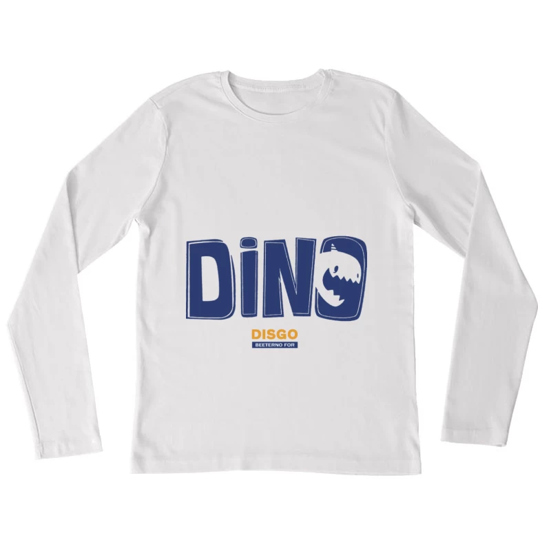 Dinosaurier Logo Design Damen Langarm T-Shirt