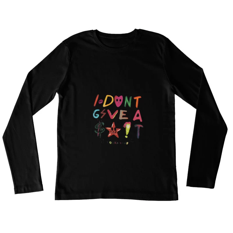 Design créatif et coloré avec texte Femme Manches Longues T-Shirt