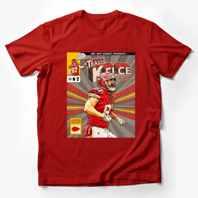 Football - Kansas City Chiefs - Comic Book Mockup - TRAVIS KELCE Male T-Shirt