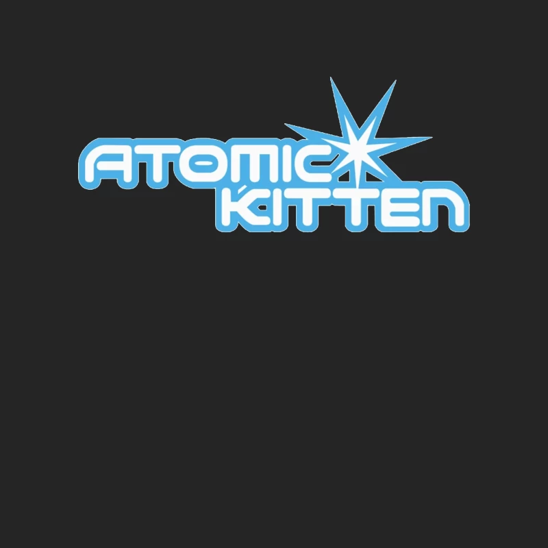 Atomic Kitten Blue Retro Logo Design Male Pullover Sweatshirt