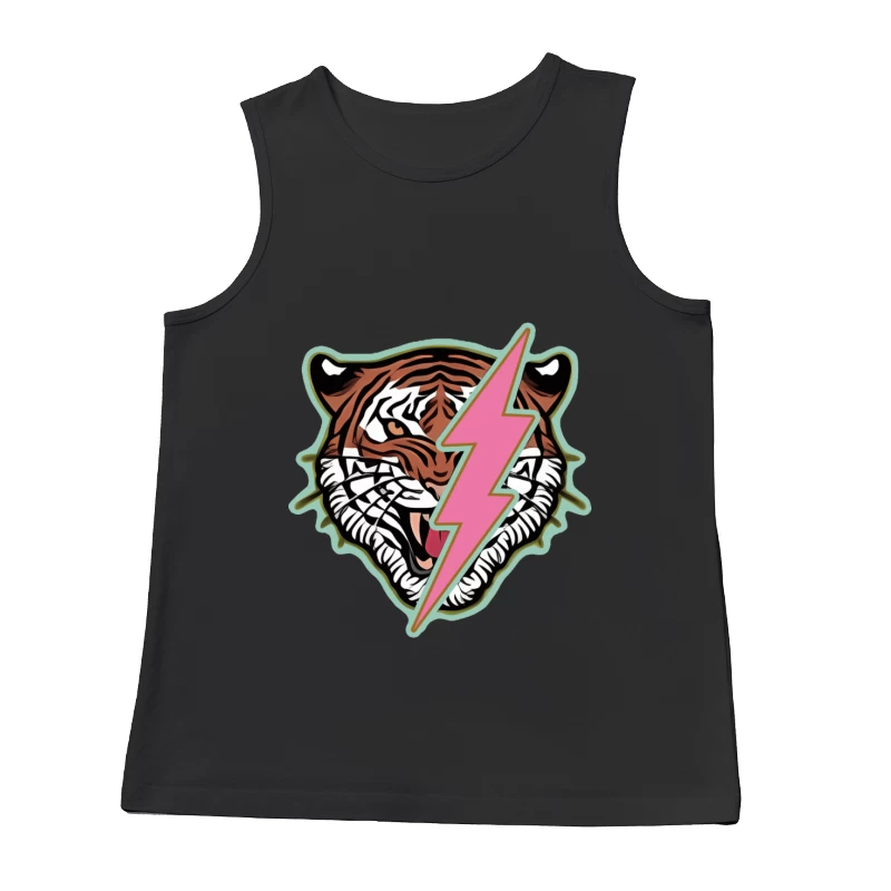 Tigerkopf mit Blitz Herren Tanktops