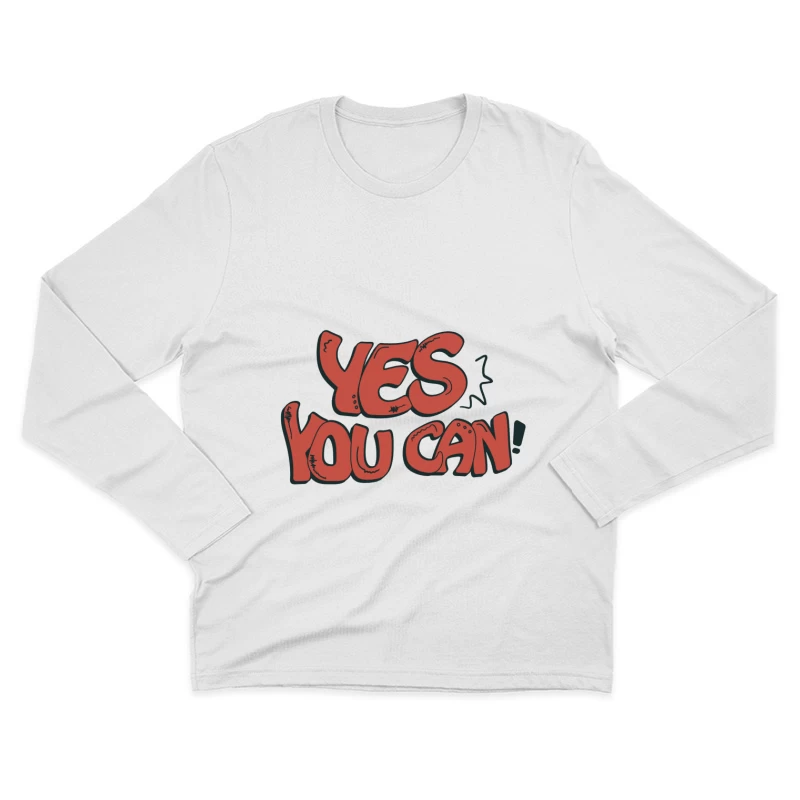 Motivationsbotschaft im Graffiti-Stil Herren Langarm T-Shirt