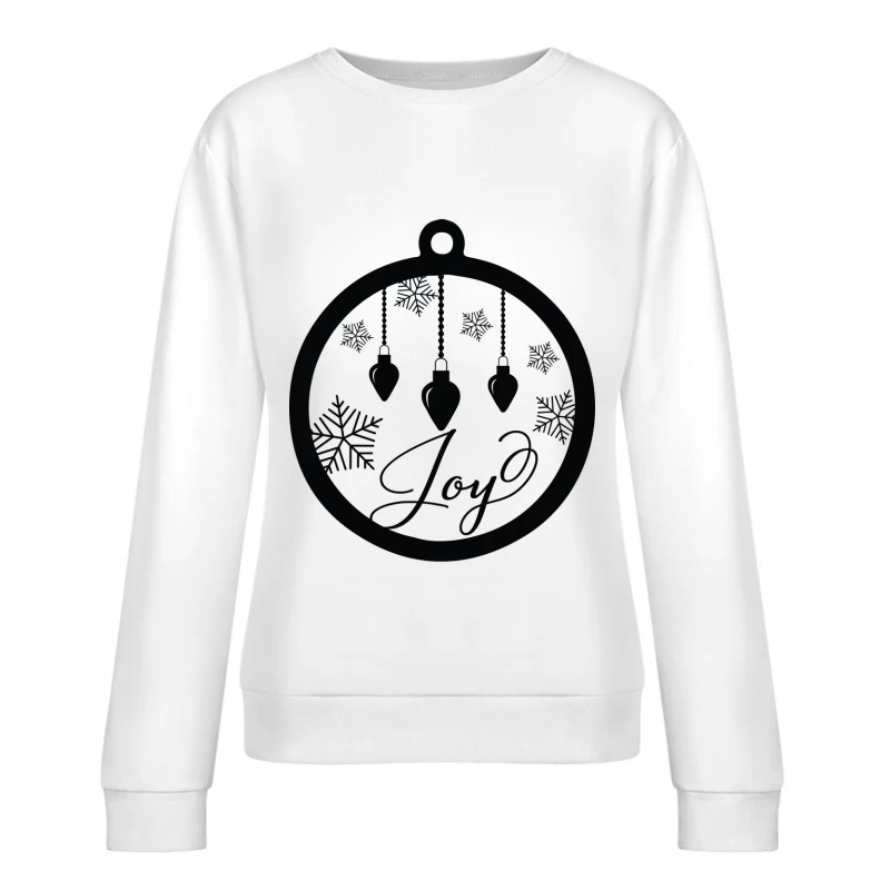 Ornement de Noël Joyeux Femme Sweat-shirt à enfiler
