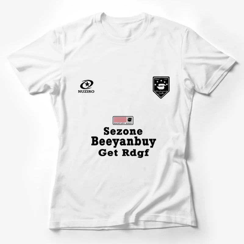 Grafikdesign mit Text und Symbolen Damen T-Shirt