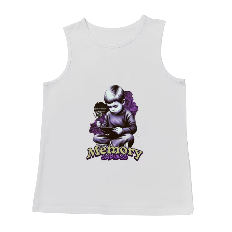 Nostalgic Memory and Sadness Artistic Illustration Male Tank Top