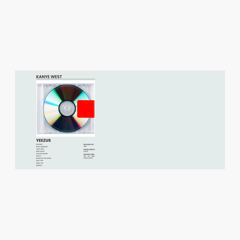 Yeezus Album CD Cover with Minimalist Design Coffee Mug