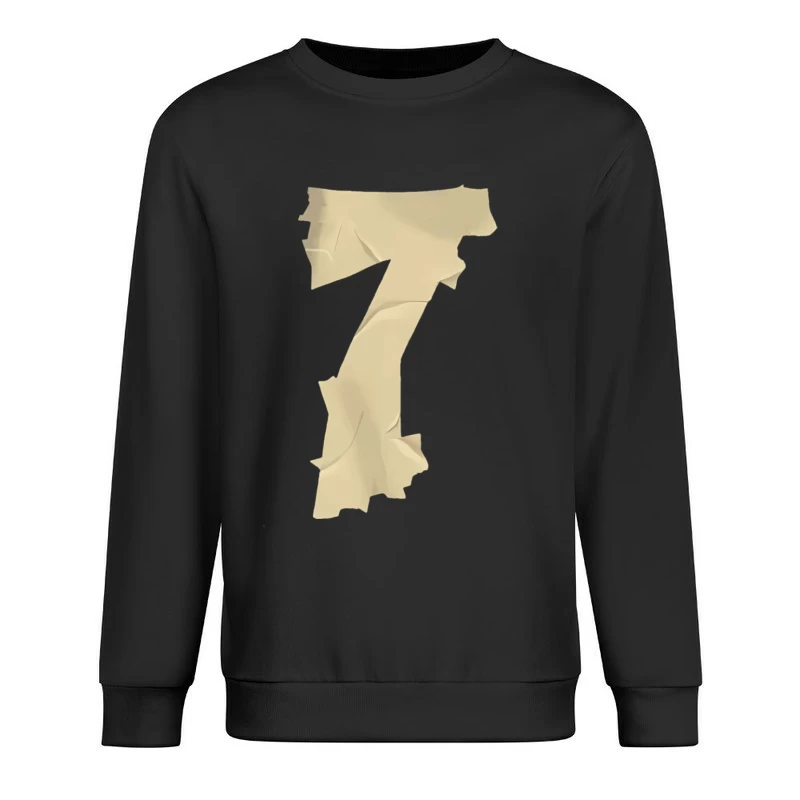 Papierkunst Nummer 7 Herren Pullover Sweatshirt