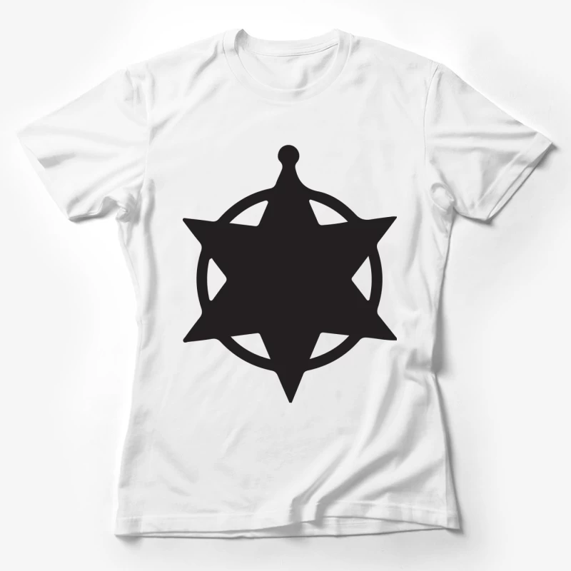 Étoile nautique noire Femme T-Shirt
