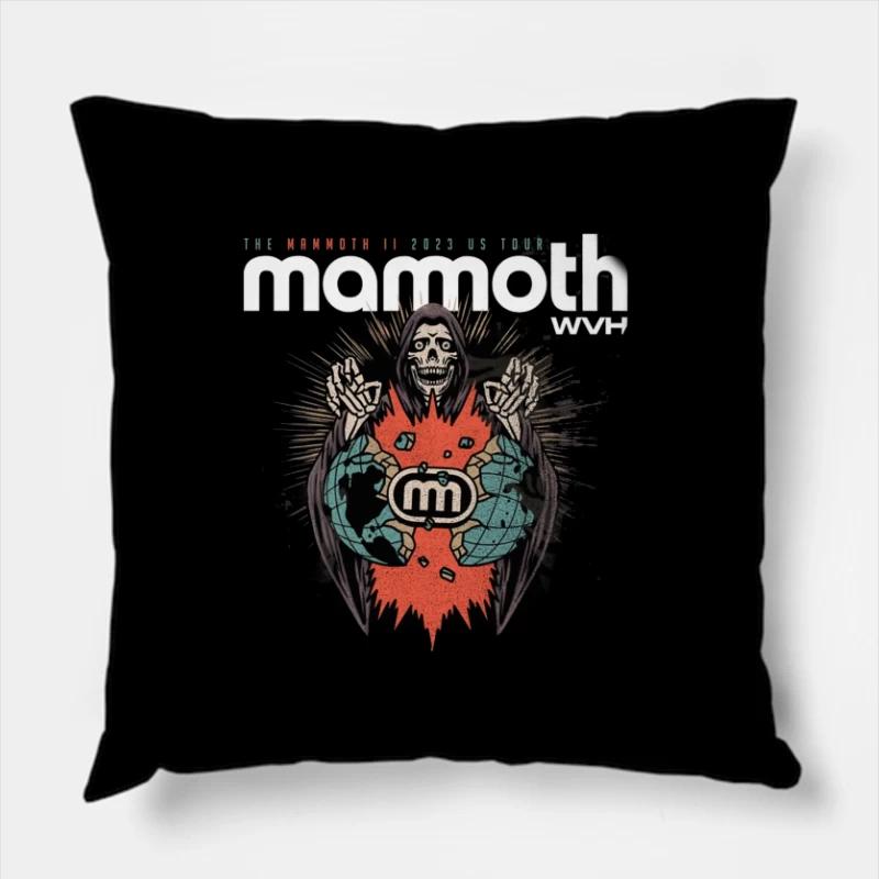 Mammoth Metal Festival 2023 Dark Gothic Poster Design Throw Pillow