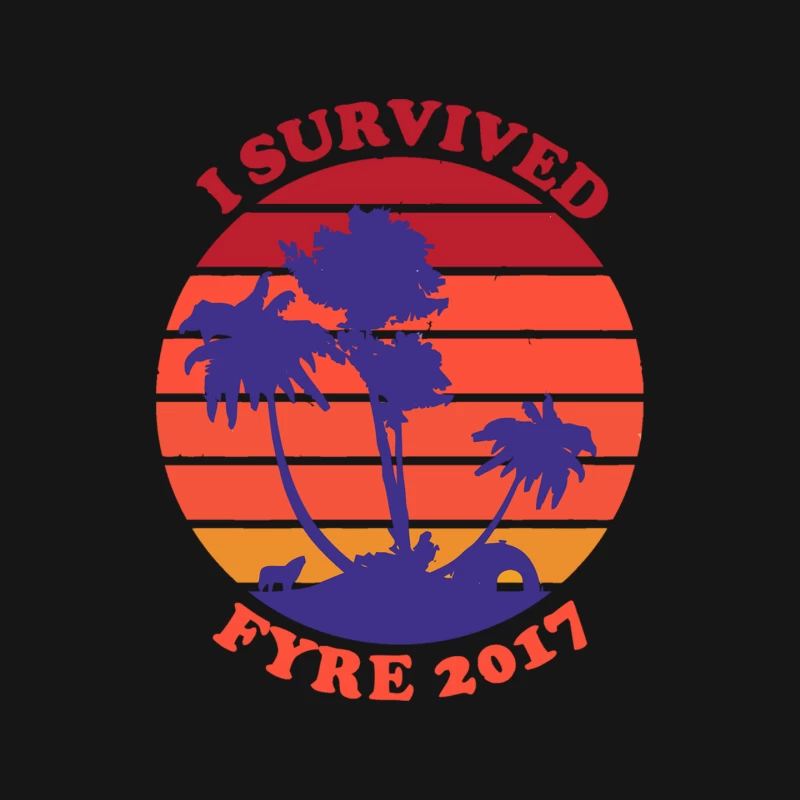 Retro Sunset Survival: Fyre Festival 2017 Graphic Mouse Pad