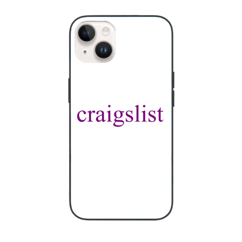 Craigslist Purple Logo Design iPhone Case