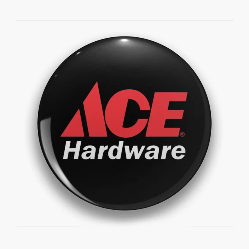 Ace Hardware Store Logo in Red and White Design Pin