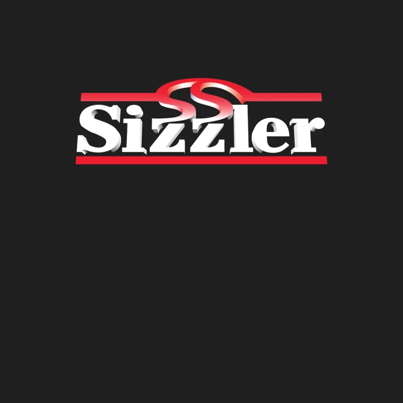 Sizzler Restaurant Chain Logo Design in Red and White Male Tank Top