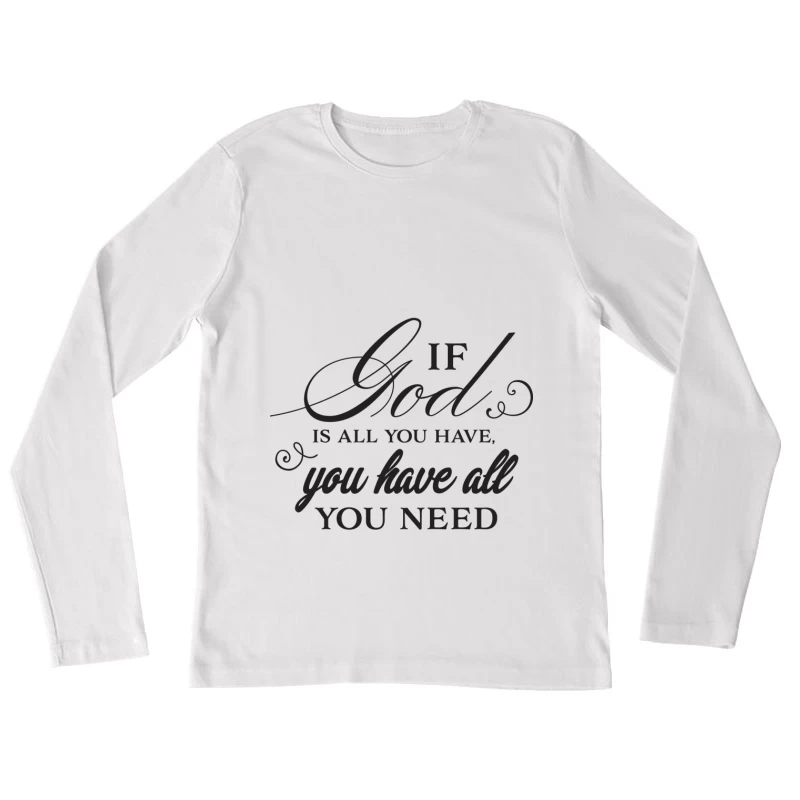 Citation inspirante sur Dieu Femme Manches Longues T-Shirt