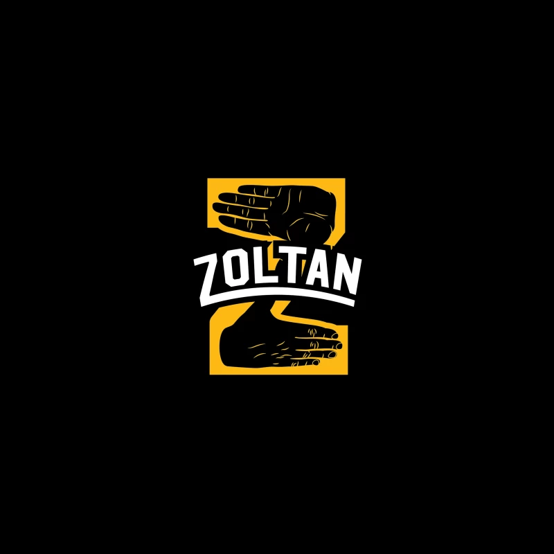 Zoltan Mystical Hand Reading Logo Design in Yellow and White Travel Mug