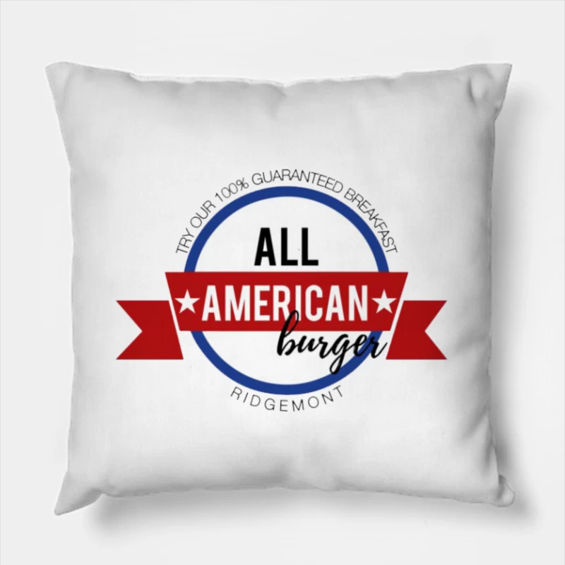 All american burger Throw Pillow