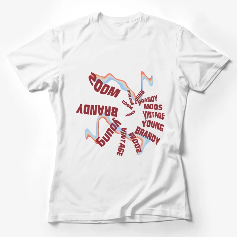 Kreatives Textdesign mit dynamischen Formen Damen T-Shirt