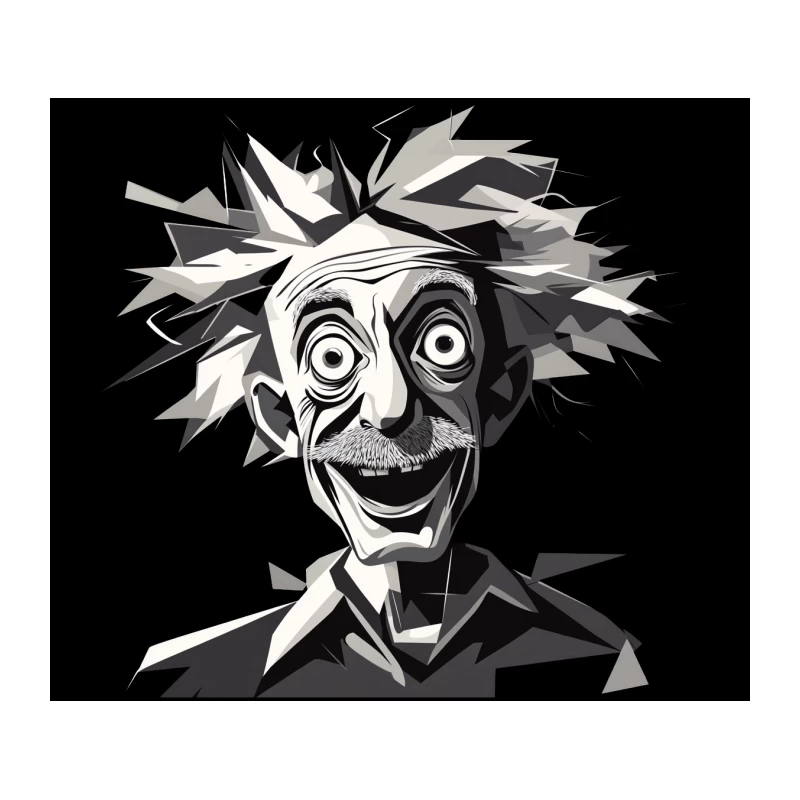 Funny portrait of Albert Einstein Tapestry