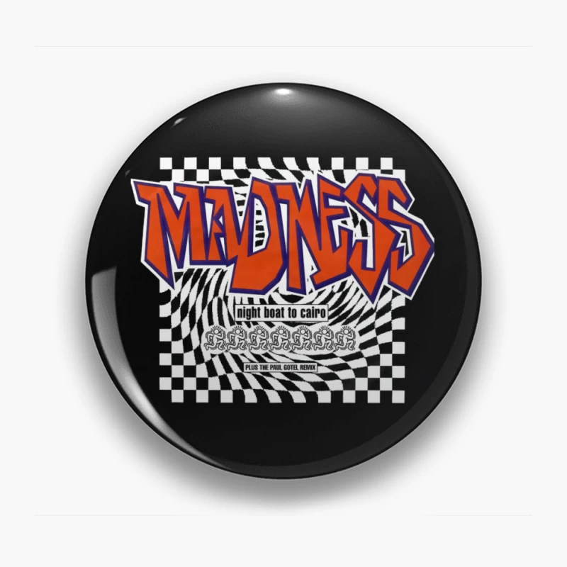 Madness - Night Boat to Cairo Album Cover with Checkerboard Design Pin