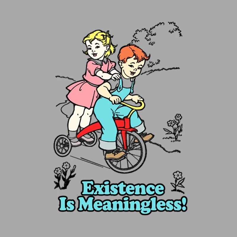 Existence Is Meaningless! Nihilist Statement Tee Male Pullover Hoodie