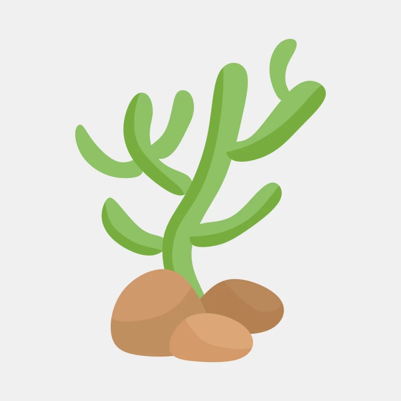 Illustration de cactus sur des rochers Homme Débardeur