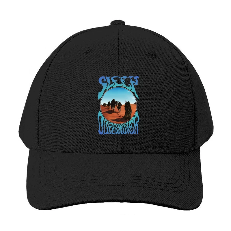 Desert Caravan Through Psychedelic Portal Baseball Cap