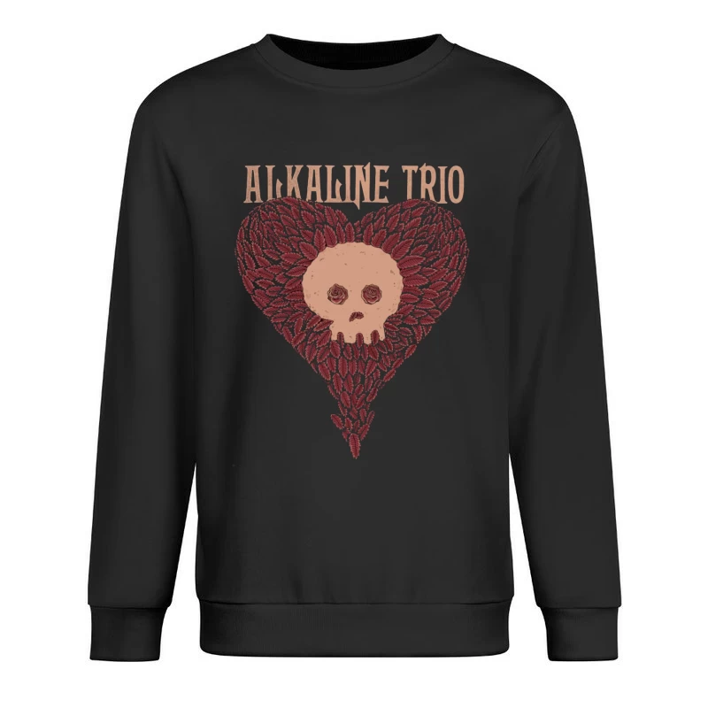 Alkaline Trio Gothic Heart Skull Logo Design Male Pullover Sweatshirt