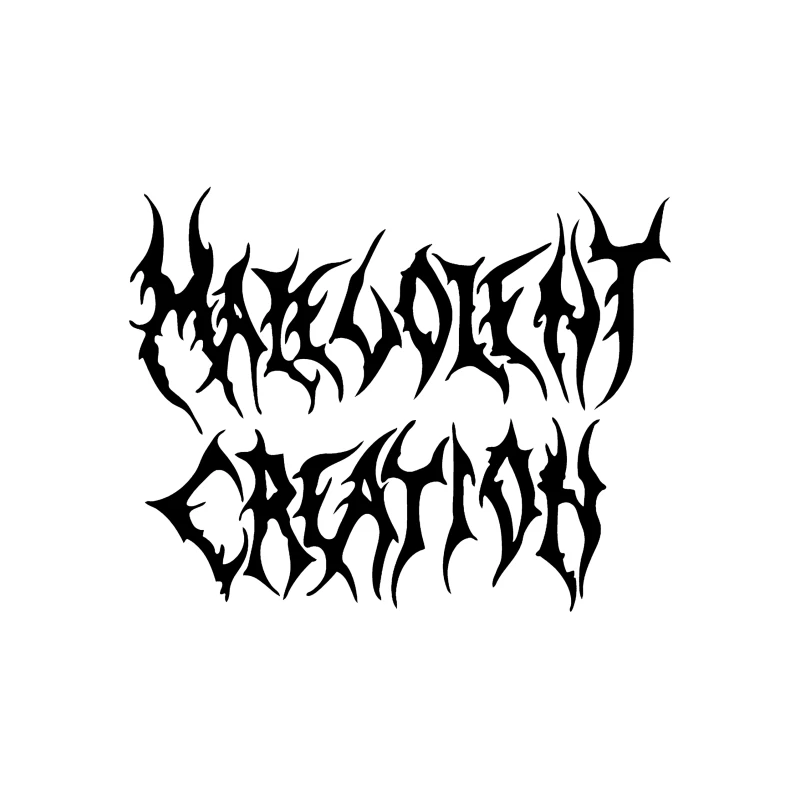 Malevolent Creation Black Logo Throw Pillow