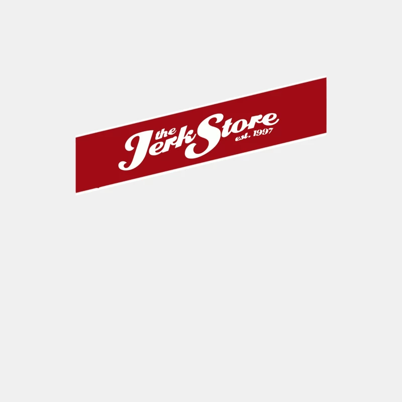 Vintage Red and White Logo of The Jerk Store Est. 1997 Male Tank Top